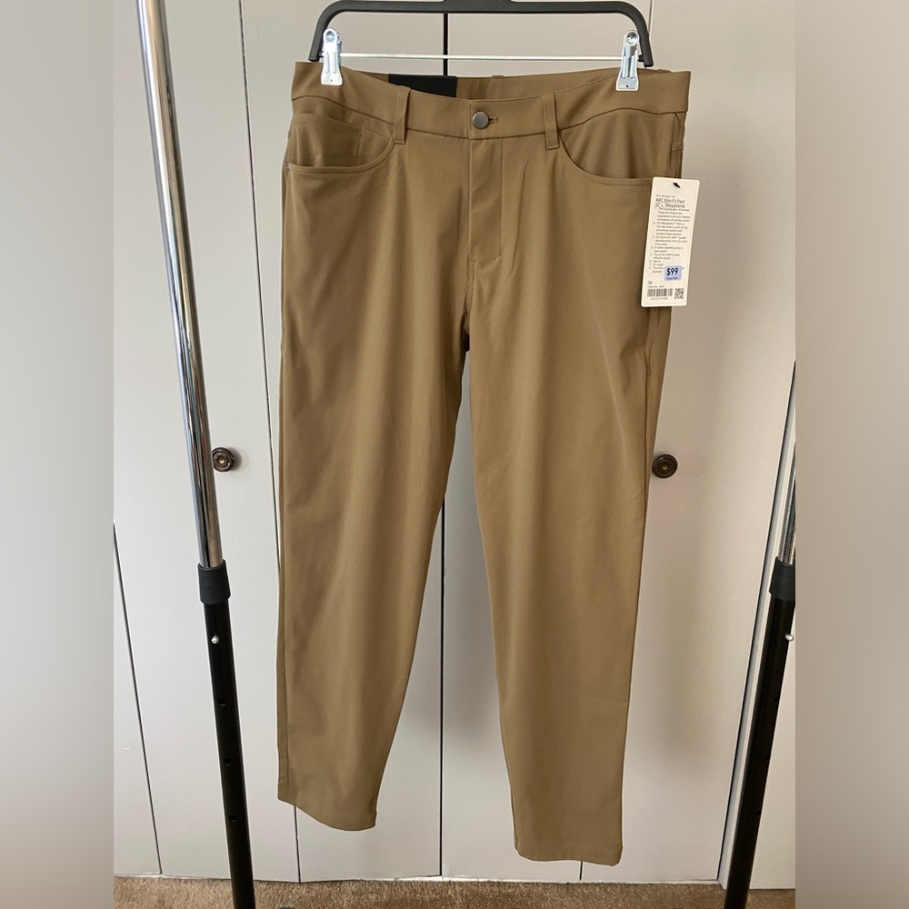 NWT Lululemon Men's ABC Slim-Fit Pant Size 34 32L Warpstreme Color Artifact